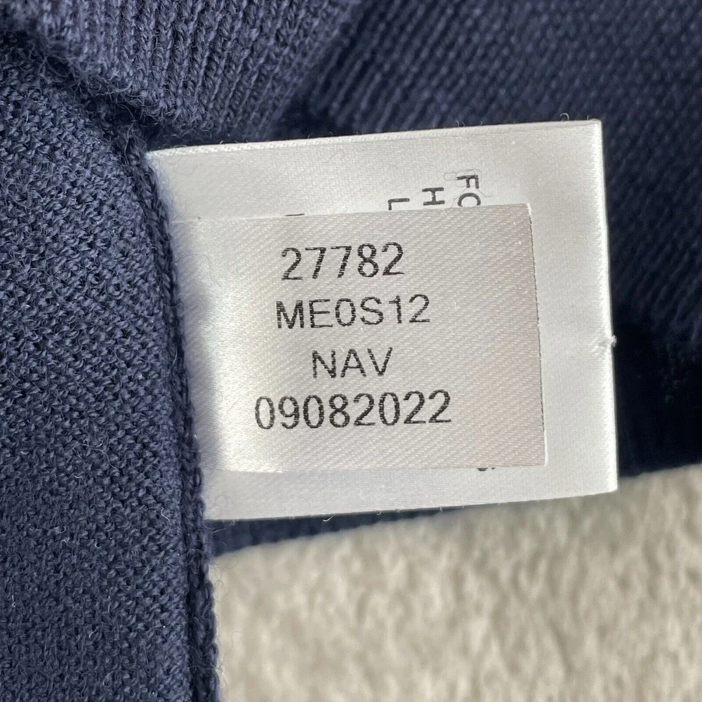 Peter Millar Crown Crafted Autumn Crest Quarter-Zip Vest Men XL Navy Merino Wool